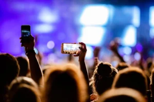 Nell'immagine delle persone ad un concerto